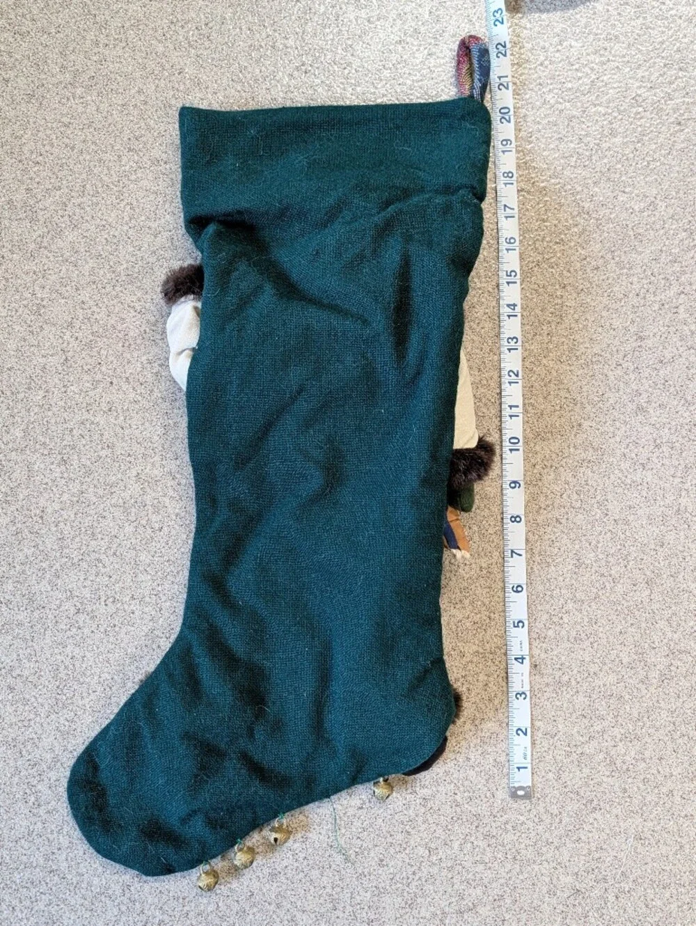 vintage HOUSE OF HATTEN 3 dimensional christmas stocking